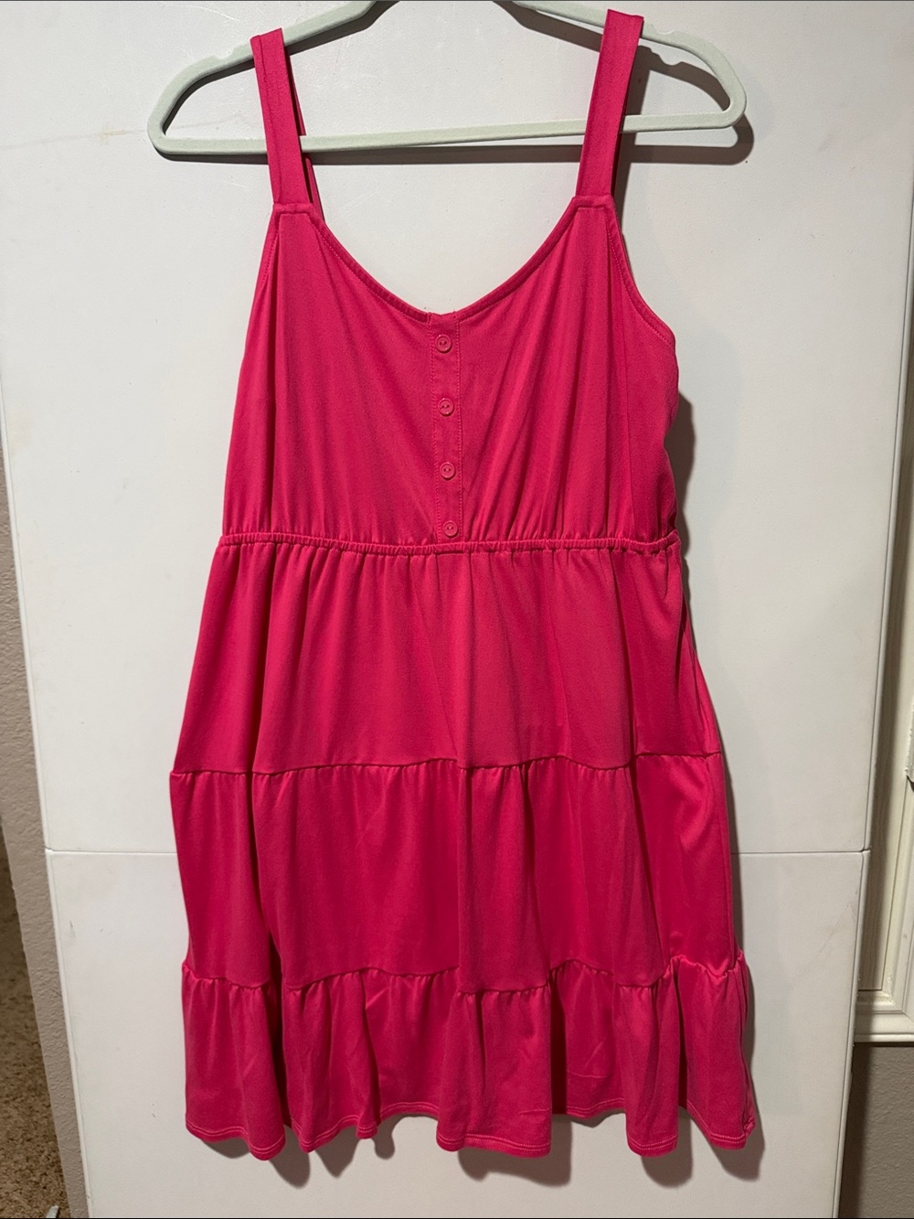 LuLaRoe Amanda Hot Pink Tiered Sundress